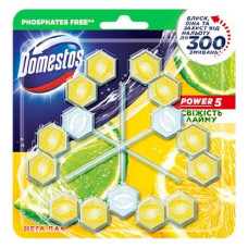 Туалетний блок для унітазу Domestos Power 5 Свіжість лайму 3*55г