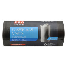 Пакет для сміття PRO Service чорний 60л 40шт