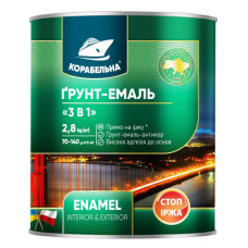 Грунт-емаль Корабельна 3в1 2.8кг чорна матова