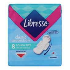 Прокладки гігієнічні Libresse Classic Protection Long drai 5 крапель 8шт Прокладки гігієнічні Libresse Classic Protection Long drai 5 крапель 8шт