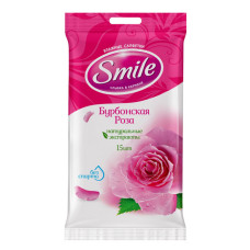 Серветки вологі Smile Daily Бурбонська Троянда 15шт
