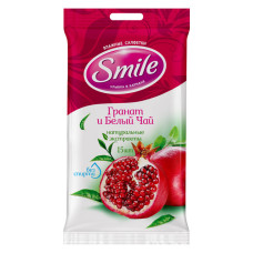 Серветки вологі Smile Daily Гранат і Білий чай 15шт