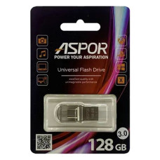 Флешка Aspor AR 128GB 104 USB-A плюс Type-C срібло