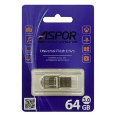 Флешка Aspor AR 64B 104 USB-A плюс Type-C срібло