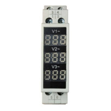 Трифазний вольтметр Lemanso LM6360 3L плюс 3N AC 80В-500В на Din-рейку