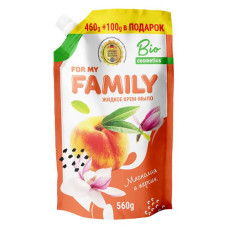 Крем-мило Крем-мило For my Family Магнолія та персик рідке дой пак 560мл