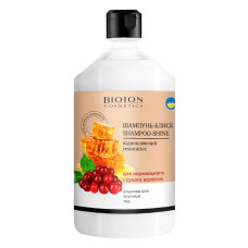 Шампунь-блиск Bioton Cosmetics Відновлюючий з медом і касторовою олією з брусницею 1л