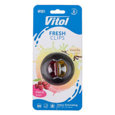 Освіжувач повітря Vitol на обдув Fresh Clips Cherry плюс Vanilla Освіжувач повітря Vitol на обдув Fresh Clips Cherry плюс Vanilla