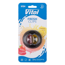 Освіжувач повітря Vitol на обдув Fresh Clips Strawberry плюс Lemon Освіжувач повітря Vitol на обдув Fresh Clips Strawberry плюс Lemon