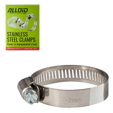 Хомут нержавійка Alloid 27-51 W2 10шт