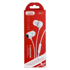 Дротові навушники Jokade з мікрофоном JD017 EarPhone 3.5мм білі Дротові навушники Jokade з мікрофоном JD017 EarPhone 3.5мм білі