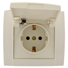 Розетка Yaweitai EW-2516 із заземленням і кришкою