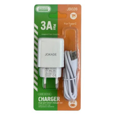 Мережевий зарядний пристрій Jokade JB026 FC 3A USB-A плюс USB-A плюс USB Type-C білий Мережевий зарядний пристрій Jokade JB026 FC 3A USB-A плюс USB-A плюс USB Type-C білий