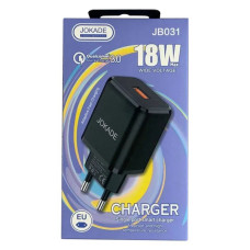 Мережевий зарядний пристрій Jokade JB031 USB-A/QC3.0/18W чорний Мережевий зарядний пристрій Jokade JB031 USB-A/QC3.0/18W чорний