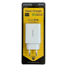 Мережевий зарядний пристрій Jokade JB049 USB-A/3A/18W білий Мережевий зарядний пристрій Jokade JB049 USB-A/3A/18W білий