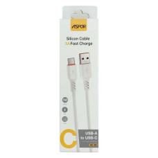 Кабель Aspor AC-59 Type-C Silicone 3A 1м білий Кабель Aspor AC-59 Type-C Silicone 3A 1м білий