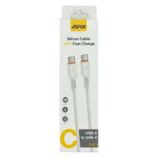 Кабель Aspor AC-60 Type-C to Type-C Silicone FC 42W 1м білий Кабель Aspor AC-60 Type-C to Type-C Silicone FC 42W 1м білий