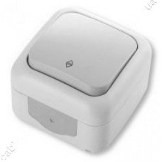 Вимикач прохідний Viko 5504 Palmiye Water Proof сірий