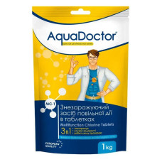 Хлор AquaDOCTOR MC-T 3в1 таблетки 200г тривалої дії 1кг