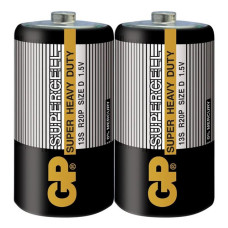 Батарейка GP Supercell сольова D/R20 великий бочонок 2шт