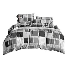 Постільна білизна Textile House Бязь 65 200х220см євро геометрія у темних тонах
