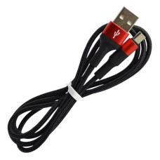 Кабель Tornado Micro USB TX7 Nylon 2.4A 1м чорно-червоний Кабель Tornado Micro USB TX7 Nylon 2.4A 1м чорно-червоний