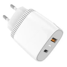 Мережевий зарядний пристрій Aspor A816 USB/USB-C/3A/20W плюс кабель Type-C-Type-C білий