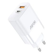 Мережевий зарядний пристрій Aspor A851 65W PD QC USB C плюс A білий