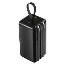 Портативний зарядний пристрій Aspor A319 PD 50000mAh 22.5W/20W PD плюс 3 кабелі чорний