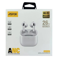 Bluetooth навушники Aspor A636 ANC Earbuds 4 generation білий
