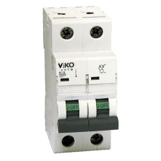 Автомат двополюсний Viko тип C 10А 4.5кА