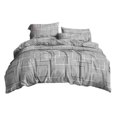 Постільна білизна Textile House бязь 65 150х210см полуторна квадратики Grey Постільна білизна Textile House бязь 65 150х210см полуторна квадратики Grey