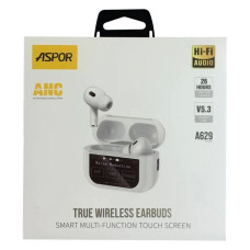 Bluetooth навушники Aspor A629 ANC Earbuds with Touch Screen білий