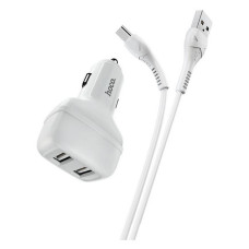 Автомобільний зарядний пристрій Hoco Z36 Leader Type-C 2USB білий