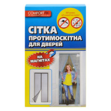 Сітка антимоскітна дверна на магнітах 90х210см у коробці