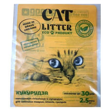 Кукурудзяний наповнювач Cat Litter для котячих туалетів 2.5 кг