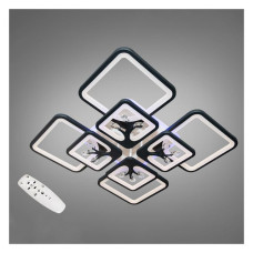 Люстра LED Diasha світлодіодна 190Вт 12х60х60см 8157/4 плюс 4BK LED 3color dimmer чорний