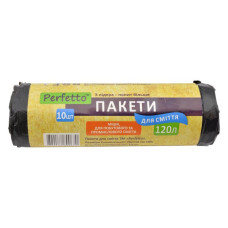 Пакет поліетиленовий Perfetto для сміття 120л рулон 10шт Пакет поліетиленовий Perfetto для сміття 120л рулон 10шт