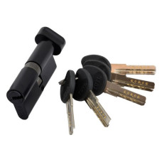 Секрет YU-TL цинк ZN/BR 80 mat black 40/40T ключ/поворот 5 ключів матовий чорний