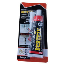 Силікон Bestfix універсальний санітарний 80г прозорий