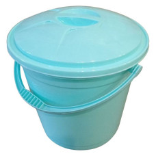 Відро для харчових продуктів R Plastic 15л з пластиковою ручкою з м'ятною кришкою