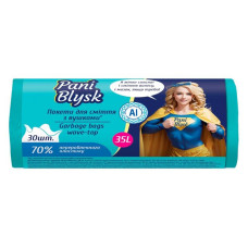 Пакет для сміття з вушками Pani Blysk 35л 30шт