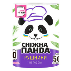 Паперові рушники Снігова панда Jumbo Roll 2 шари 500 листів 1 рулон Паперові рушники Снігова панда Jumbo Roll 2 шари 500 листів 1 рулон