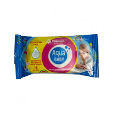 Вологі серветки Aqua Baby з вітамінами 15шт