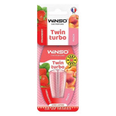 Ароматизатор Winso із подвійною капсулою Twin Turbo Strawberry and Peach Ароматизатор Winso із подвійною капсулою Twin Turbo Strawberry and Peach