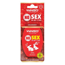 Ароматизатор целюлозний Winso NO Sex in my car STRAWBERRY