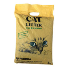 Деревний наповнювач Cat Litter для котячих туалетів універсальний 5кг
