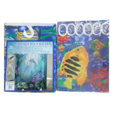 Штора для ванної кімнати SHOWER CURTAIN з водовідштовхувальною пропиткою 180x180см синя