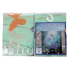 Штора для ванної кімнати SHOWER CURTAIN з водовідштовхувальною пропиткою 180x180см м'ятна