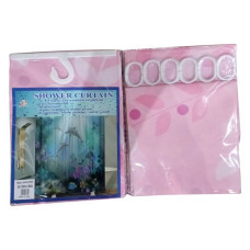 Штора для ванної кімнати SHOWER CURTAIN з водовідштовхувальною пропиткою 180x180см рожева